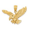 thumbnail image 1 of Collier Aigle en Or Jaune 14k Pendentif Breloque Oiseau, 1 of 8