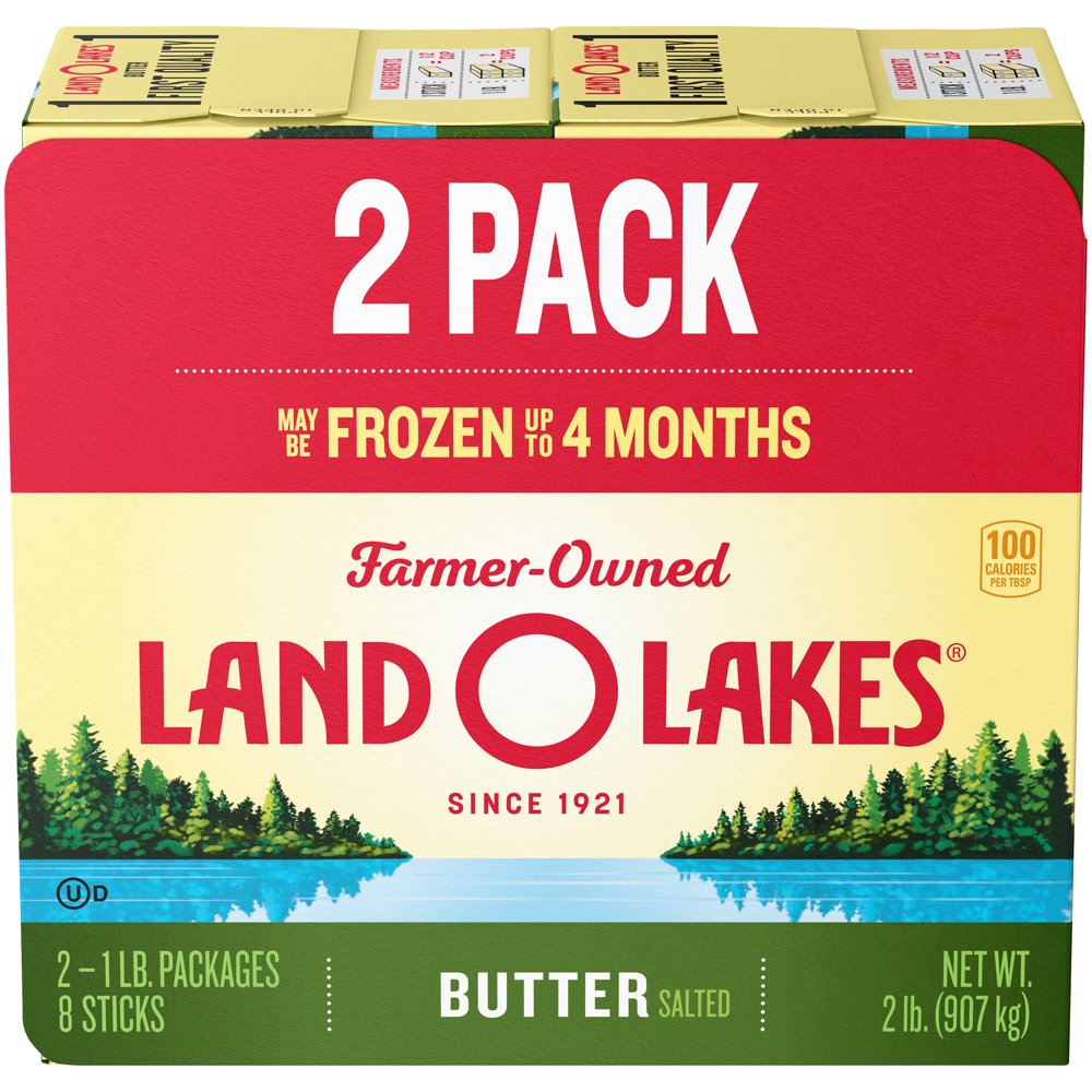 Land O Lakes® Salted Butter, 1 lb in 4 Sticks, Pack of 2