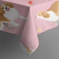 thumbnail image 4 of Cavalier King Charles Spaniels and Flowers Rectangle Tablecloth 60"x120",Waterproof Polyester Rectangle Table Cloth, Wipeable Spillproof Polyester Tablecloth for Dining, Camping, Indoor and Outdoor, 4 of 6