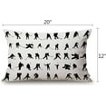 thumbnail image 2 of Silhouettes Hockey Players Pillow Cover Farmhouse Sport ice Skating Man Winter Decorations Cushion Case for Sofa Couch Cotton Linen 12x20 Inches, 2 of 6