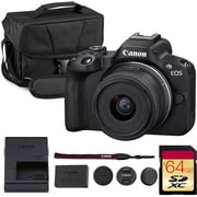 Canon EOS R50 Mirrorless Camera Kit | 24.2MP, APS-C, 4K, Dual Pixel AF II | Bundle with 64GB Memory Card, Shoulder Bag 18-45mm Lens