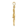 thumbnail image 2 of 14k Yellow Gold Solid Virgo Zodiac Charm Pendant, 2 of 7
