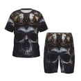 thumbnail image 1 of Balery Royal Skull With Golden Crown Conjunto de Pijama Infantil de Manga Corta con Estampado – Ropa de Dormir de Algodón Suave-Medium, 1 of 6