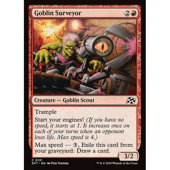 MtG Aetherdrift Common Goblin Surveyor #131