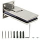 thumbnail image 1 of Clip para puerta de baño de 90 grados, soporte de abrazadera para puerta de vidrio de ducha de doble cara de acero inoxidable para el hogar, 1 of 14