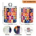 thumbnail image 5 of Yayeee 4 Pack Qtip Holder Bathroom Cotton Swab Canister with Lid Clear Dispenser Set, Colorful Jars, 5 of 6