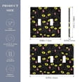 thumbnail image 3 of Haosy Light Switch Cover Plate 2 Gang Electrical Outlet Covers Cartoon Black Cats Decorate Wall Plate 4.56”x4.48”, 3 of 8