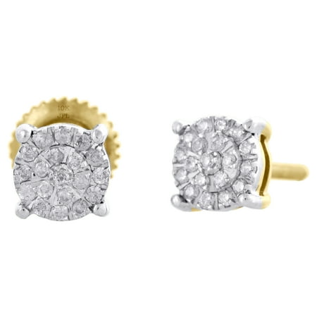 Jewelry For Less Diamond 4 G Mirror Set Studs 5 25mm 925 Diamond 4 G Mirror Set Studs 5 25mm 925 Sterling Silver Earrings 0 16 Ct