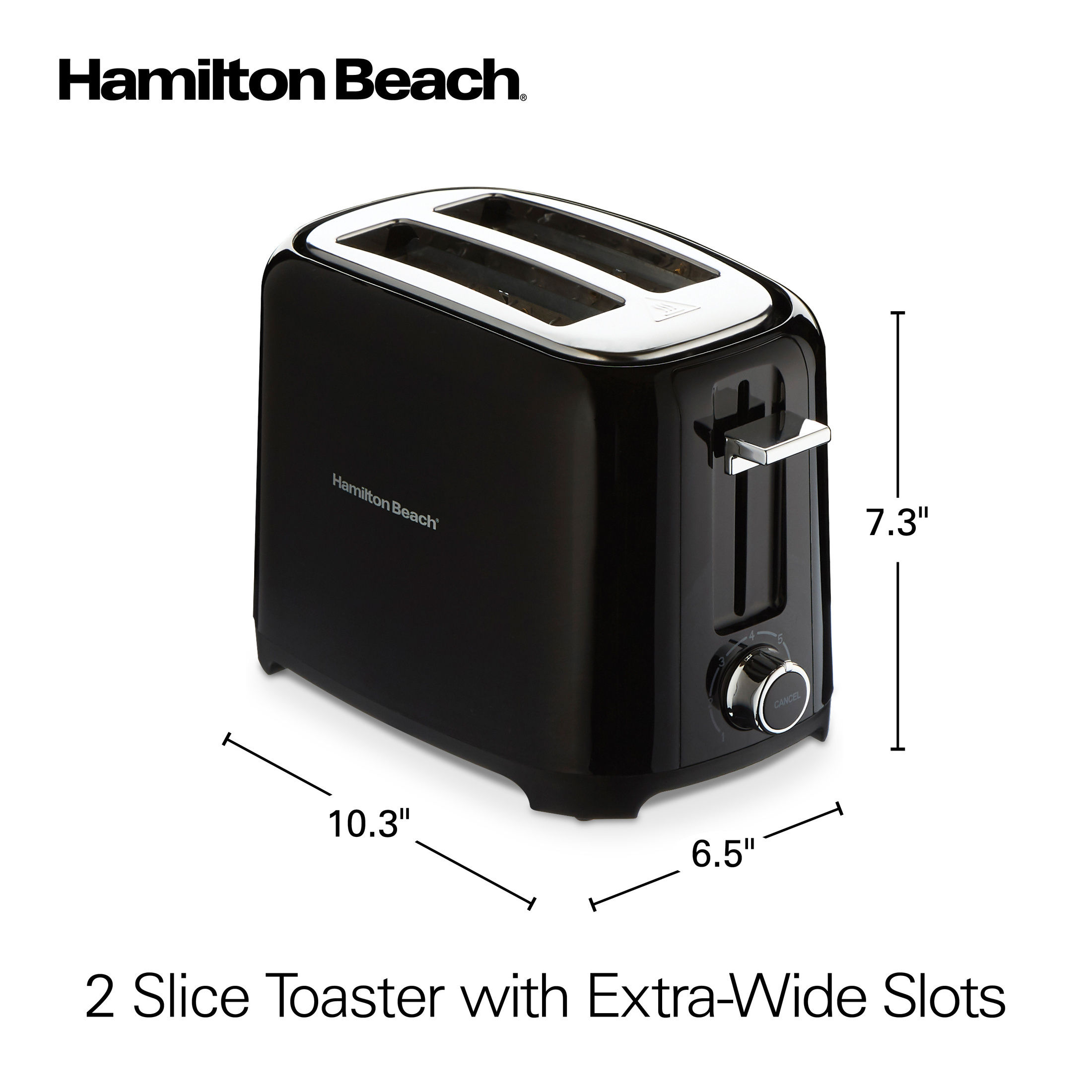 Hamilton Beach 2-Slice Toaster with Extra-Wide Slots, Black photo 8