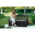 thumbnail image 5 of 70 Gallon Storage Bench Deck Box for Patio Furniture, Front Porch Decor and Outdoor Seating – Perfect to Store Garden Tools and Pool Toys, Grey, 5 of 5