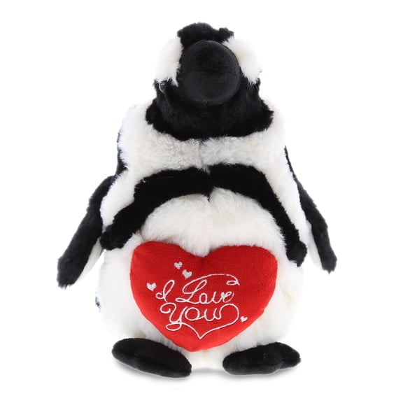 Dollibu Large African Penguin I Love You Heart Message Stuffed Animal 9 Inch, For Boyfriend Or Girlfriend, Cute Teddy Bear With Heart Plush Toy For Friend, Romantic Anniversary, Valentine'S Day Gift