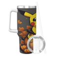 Pokemon 40 Oz Tumbler With Handle And Straw Double Wall Stainless Steel