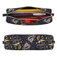 thumbnail image 2 of Pofeuu Snake Sleep Print Leather Pencil Case, Leather Pencil Pouch Large Capacity, Big Pencil Pouch with Zipper Vintage Pen Bag Fountain Pen Holder, 2 of 7