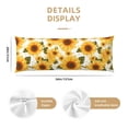 thumbnail image 3 of Balery Yellow Polka Dot Sunflower Funda Protectora para Almohada Corporal de Algodón Hipoalergénico con Cierre(55 x 21 pulgadas), Almohadas No Incluidas, 3 of 7
