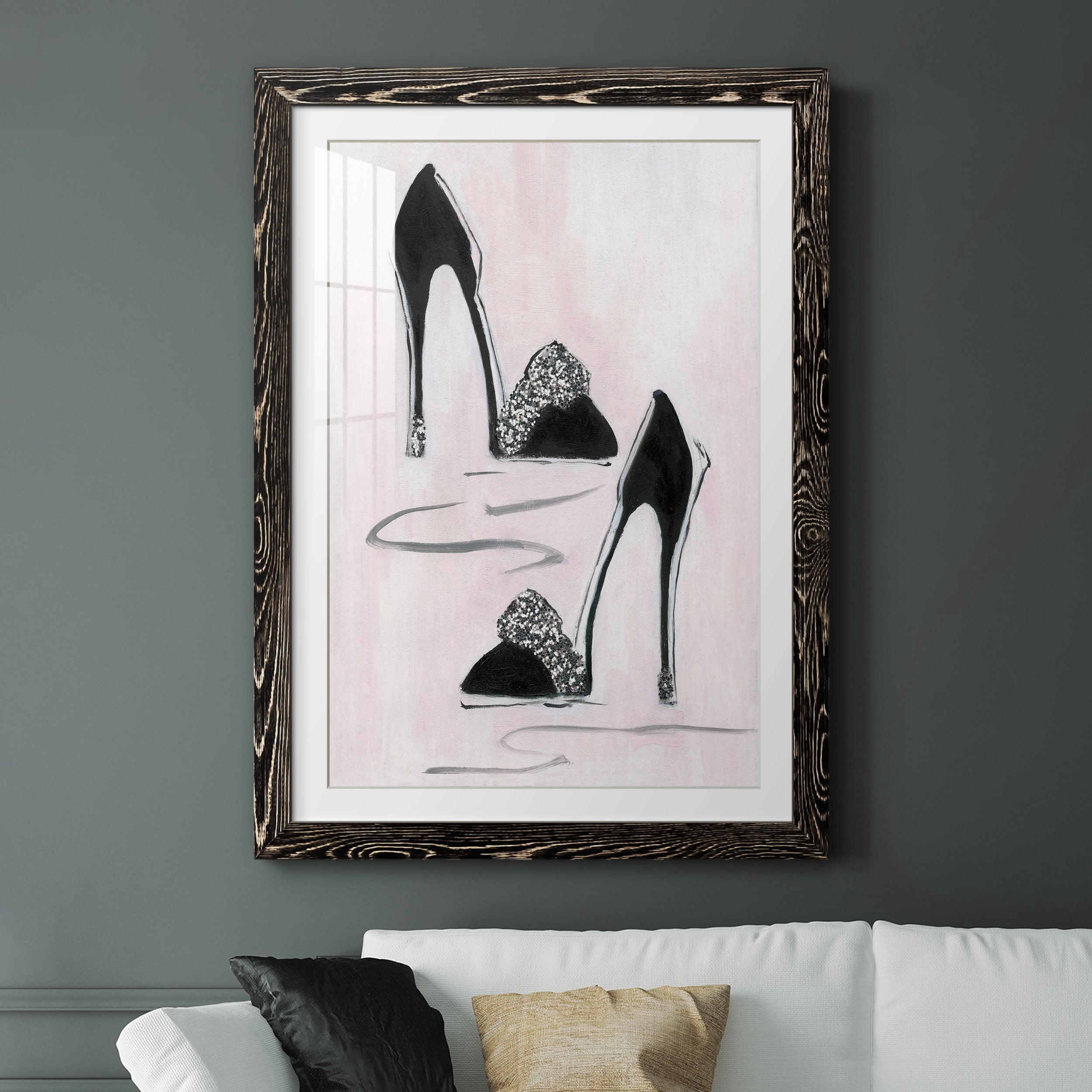 Shoes That Dazzle II - Premium Framed Print - Distressed Barnwood Frame - Ready to Hang
