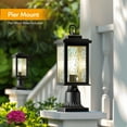 thumbnail image 4 of VIANIS Outdoor Post Lights, Dusk to Dawn Post Lights Outdoor,Black Post Lantern with Pier Mount Base, Waterproof Aluminum Body with Water Glass for Patio, Garden, Driveway, 4 of 6