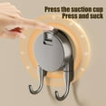 thumbnail image 5 of Suction Cup Hooks 2-Pack No Drill Wall Mounted Foldable Plastic Hooks for Bathroom Kitchen Tile Glass Surface Towel Bag Hanger with Strong Adhesion and Reusable Design for Home Organization, 5 of 6