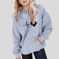 thumbnail image 4 of biudgviw Boys and Girls Oversized Hoodies Heart Print Long Sleeve Hooded Sweatshirt Toddler Casual Soft Pullover Tops with Pocket, 4 of 6