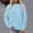 *Sky Blue, variant on ClodeEU Women's Round Neck Pullover ,Long Sleeve Sweatshirt ,Casual Drop Shoulder Sweatshirt Green,Womens Plus XXXXL