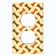 thumbnail image 2 of Metal Light Switch Plate Cover Dog Bone Treats Orange Brown Beige DOG026, 2 of 13
