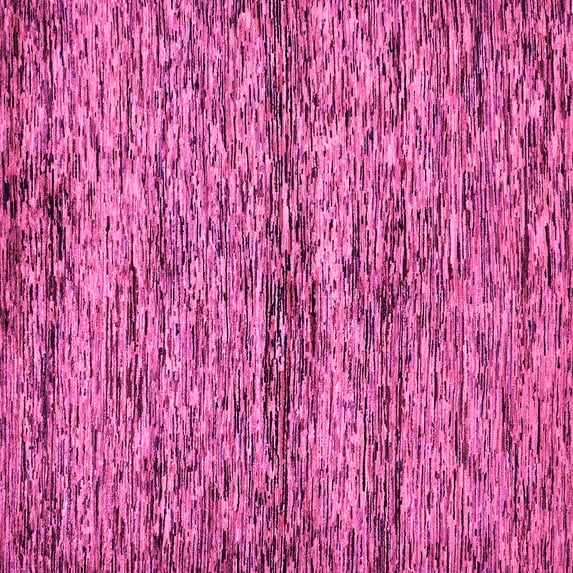 Ahgly Company Indoor Square Abstract Pink Modern Area Rugs, 8' Square