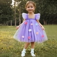thumbnail image 2 of ZOSOED Girls Summer Dress Puffy Tulle Skirt Sleeveless Suspender Floral Casual Dress Dress for Saving Size 3-4 Years, 2 of 8