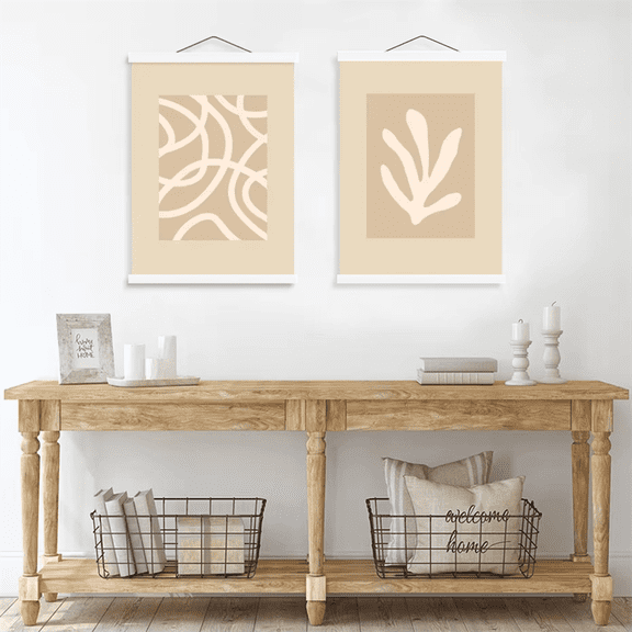 Magnetic Wooden Poster Hanger Photo Wall Art Canvas Print Picture Clip Living Room Home Decor Black