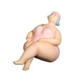 thumbnail image 2 of Figura de mujer de playa hecha a mano, bonita decoración de mesa, escultura de escritorio Rosa, 2 of 9