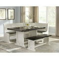thumbnail image 2 of Sunny Designs Carriage House Wood Breakfast Nook Set in Off White Dark Brown, 2 of 3