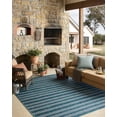 thumbnail image 3 of Indoor Outdoor Rug 8x10, Reversible, Loloi Easton Teal / Fog (7'10" x 10'), 3 of 7