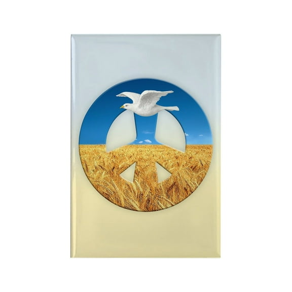 CafePress - Peace In Ukraine - Rectangle Magnet, 2"x3" Refrigerator Magnet