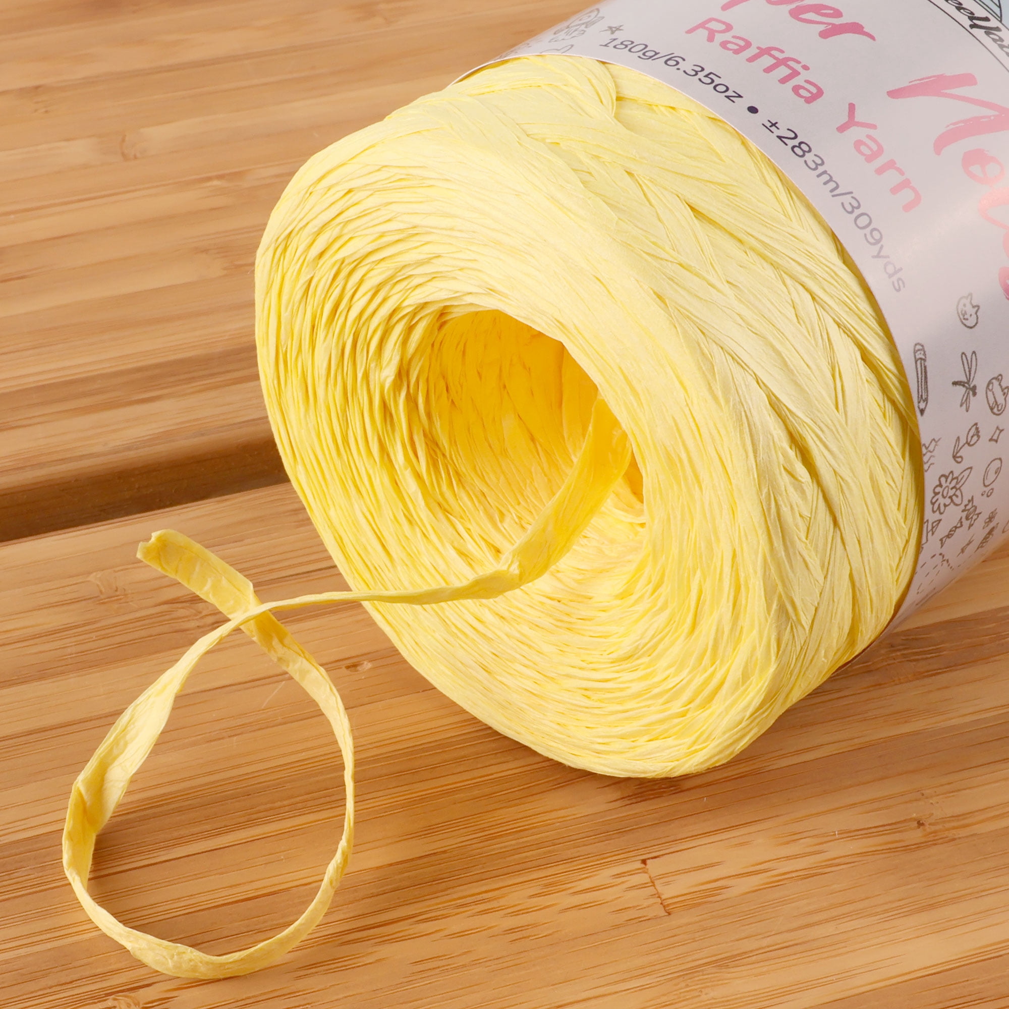 JubileeYarn Paper Notes Yarn - 180g/Cone Worsted Paper - Banana Hammock - 4 Cones