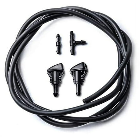 2 * windshield washer nozzles 1 * 2 meter washer fluid hose 2 * hose connector-black