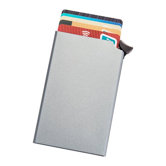 Amdohai Wallet Card Holder Aluminum Alloy Card Case Protector RFID Blocking Snap Button Pop-Up Tab Credit Anti-theft for Women Men Businessman
