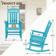 thumbnail image 5 of Dycanpo Outdoor Rocking Chairs Set of 4,for Backyard/Patio/Garden,HDPS-Sky Blue, 5 of 7