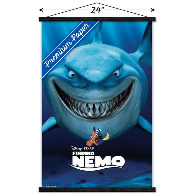 Disney Pixar Finding Nemo - One Sheet Wall Poster with Wooden