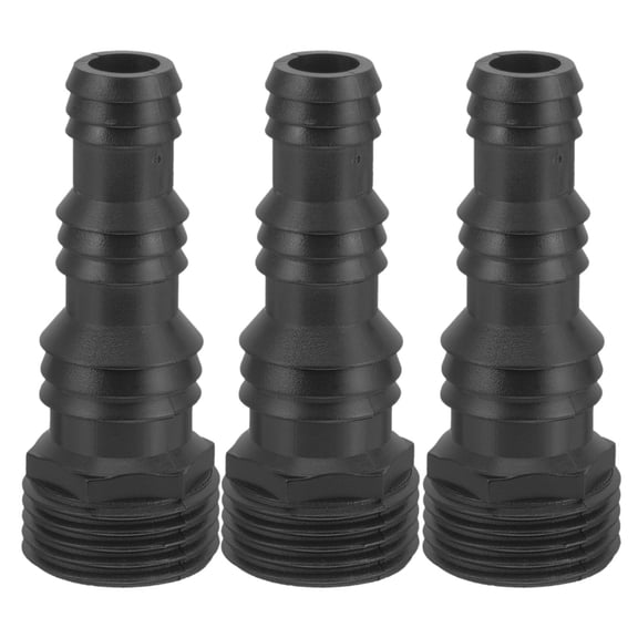 NICEXMAS 3-Pack Black Plastic Hose Connectors Joint Shape High Pressure Water Fittings for Garden Watering Devices