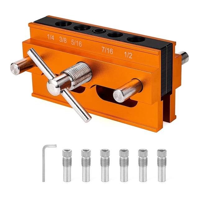 Scienceny Plantillas para pasadores para agujeros rectos Fácil de taladrar y para posicionamiento automatizado Metal Robusto y duradero Artesanía Corto naranja
