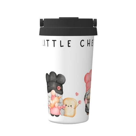 

Matuu Baker Gnome for Insulated Coffee Mug Reusable Travel Coffee Cup Spill Proof 16oz Stainless Steel Coffee Cups for Hot/Ice Coffee Tea