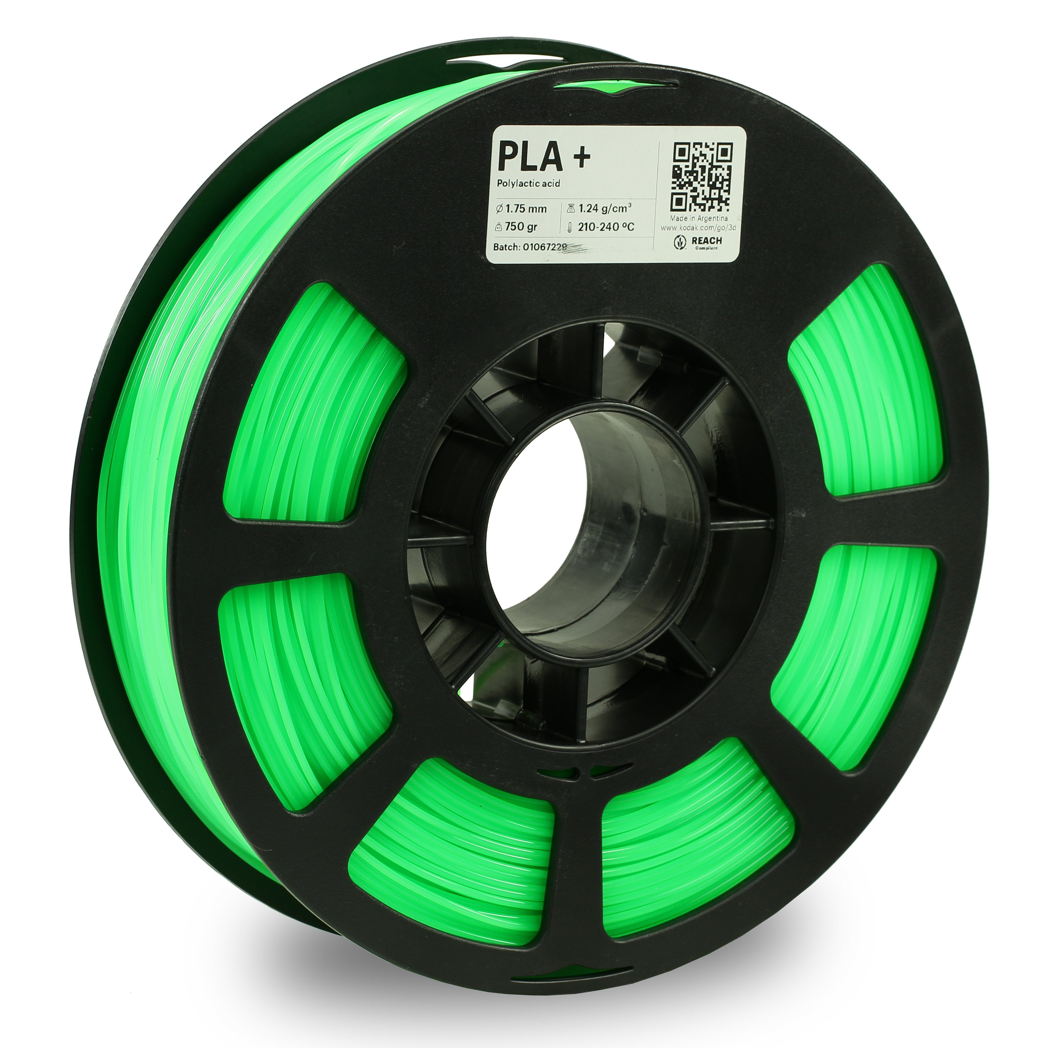 Neon Green, 1.75 mm KODAK 3D Printing Filament PLA+ 