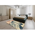 thumbnail image 4 of Ahgly Company Indoor Square Abstract Brown Gold Abstract Area Rugs, 4' Square, 4 of 6