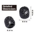 thumbnail image 3 of Tapones para válvulas JUSTTOP Crystal Rhinestone, paquete de 4 unidades, color negro, 3 of 4