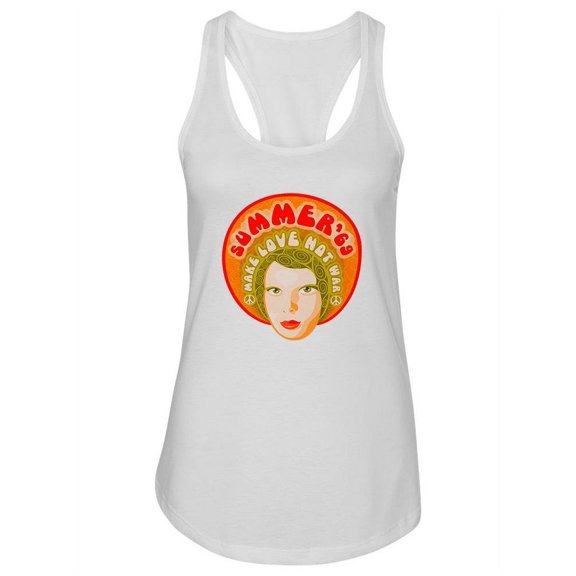 Make Love, Not War 60s Style Tank Women -Image by Shutterstock, Female Medium