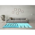 thumbnail image 3 of Ahgly Company Indoor Rectangle Patchwork Light Blue Transitional Area Rugs, 2' x 4', 3 of 4