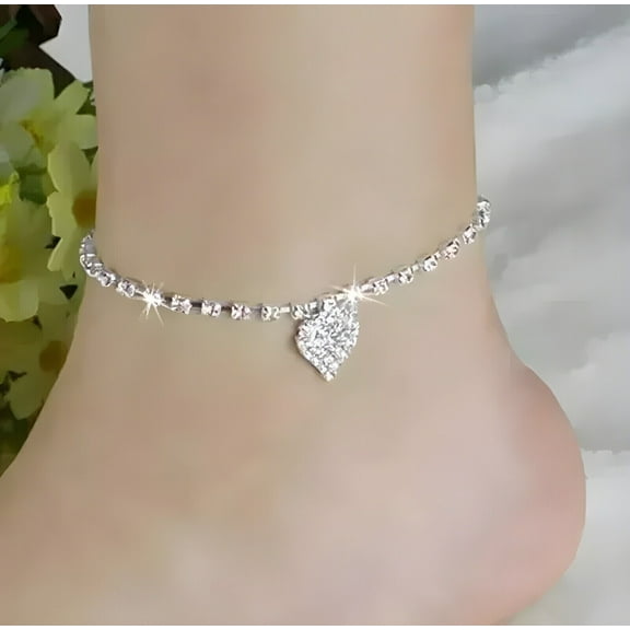 5Ct Simulated Diamond Women's Wedding Tennis Anklet 14K White Gold Plated