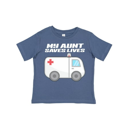 

Inktastic My Aunt Saves Lives- Ambulance Gift Toddler Boy or Toddler Girl T-Shirt