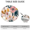 thumbnail image 6 of Round floral tablecloth with stretch-fit polyester cover, reusable and fade-resistant, fits 44-52 inch tables, extra large edition, 6 of 7