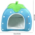 thumbnail image 2 of Cat Beds Indoor Cat Bed Hooded Cat Cave Bed 31x31 cm Blue NonSlip Warming Fluffy Nest, 2 of 5
