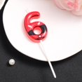 thumbnail image 4 of Bougies Numéro Six Rouges et Noires pour Anniversaire, Dessus de Gâteau Thème Héros de Bande Dessinée 2,32 Po, Décorations de Fête Joyeux Anniversaire Dessin Animé pour Garçons Filles Enfants, Cadeaux pour Amateurs de Bandes Dessinées, Fournitures de Fête à Thème (6), 4 of 7