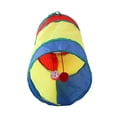 thumbnail image 2 of Túnel de túnel de gato Túnel de mascota Portable para gatos interiores con pelota de pelota Plegado de juguetes interactivos para gatitos que realiza 50 cm, 2 of 8